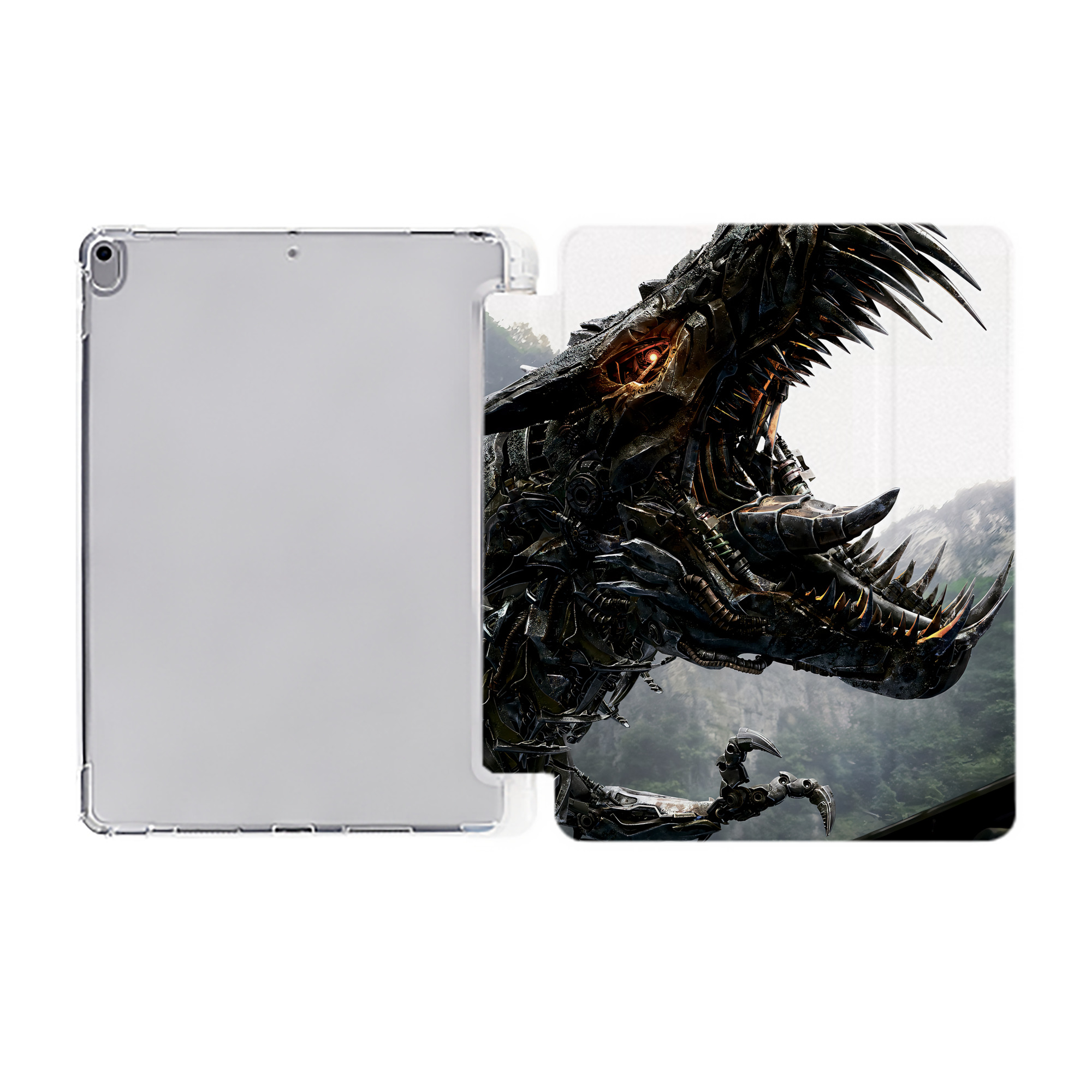 （画像用） Transformers トランスフォーマー IPad ケース ペン収納付き 三つ折りスタンド PUレザー×シリコン 対応機種9.5/10.5/10.9インチ